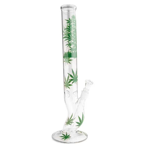 Cannabis Kavisli Cam Bong – 45 cm