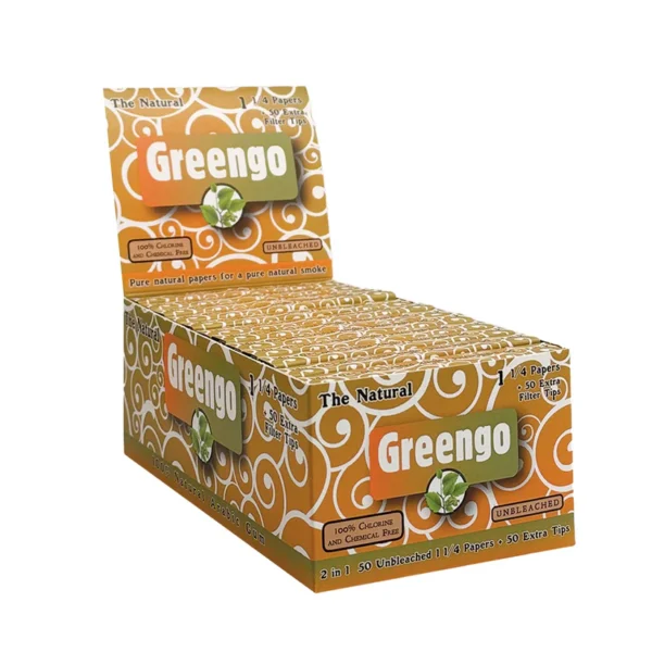 Greengo Unbleached 1 1/4 2-in-1 – 24’lü Display Paket