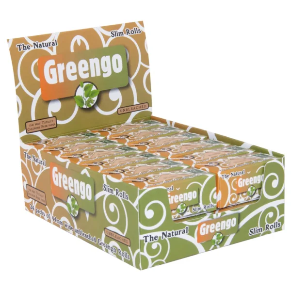 Greengo Unbleached Slim Rolls 44 mm – 24’lü Display Paket
