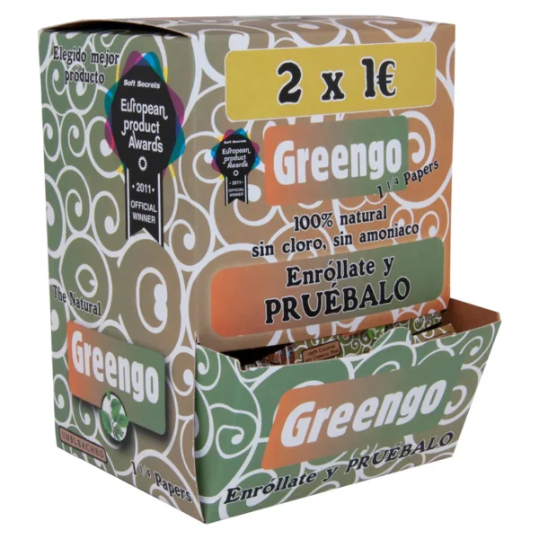Display 100 Adet Greengo Unbleached 1 1/4 Papers ES