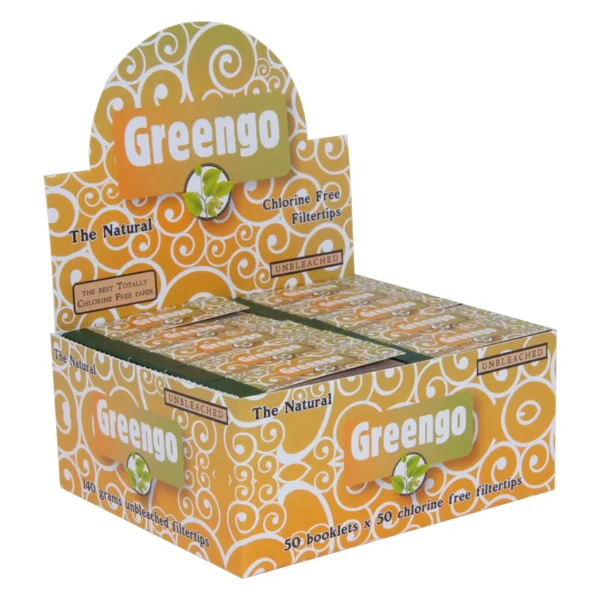 Greengo Unbleached Filter Tips – 50’li Display Paket