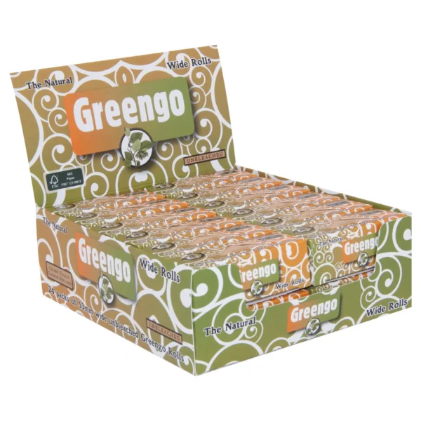 Display greengo unbleached wide rolls 53 mm 24 pcs