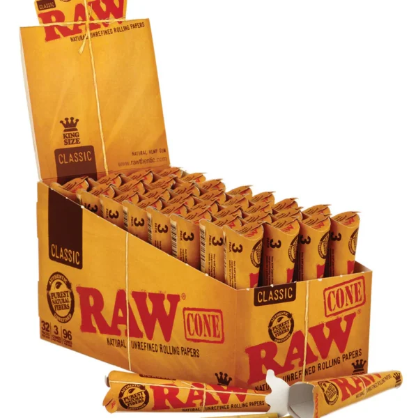 RAW Cones 3’lü Paket – 32 Adet Display Kutuda