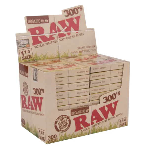 RAW Organic Hemp Creaseless 300 1 ¼ – 40’lı Display Paket