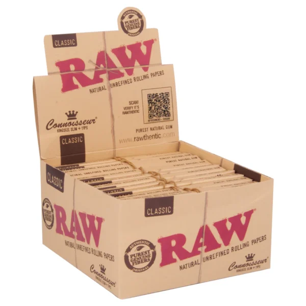 RAW Classic Connoisseur King Size Slim – 24’lü Display Paket