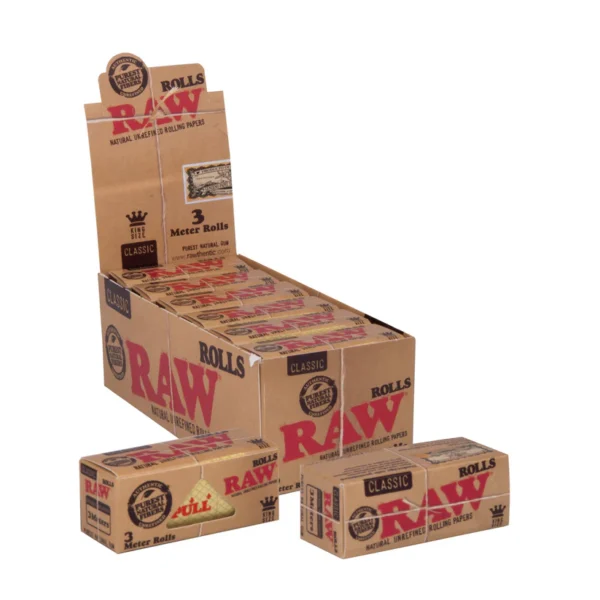 RAW Classic King Size Rolls – 12’li Display Paket