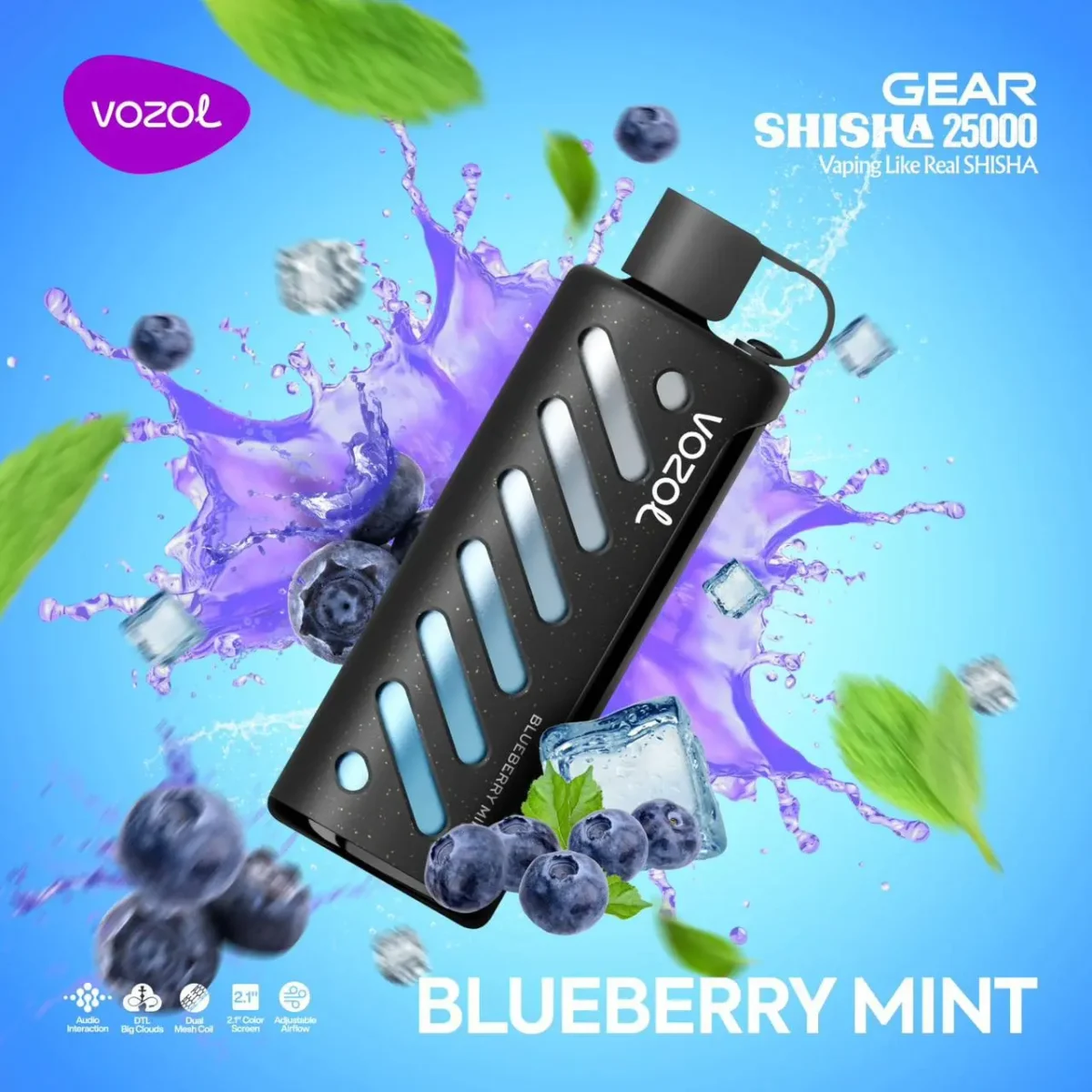 Vozol Gear 25000 Blueberry Mint - Görsel 1