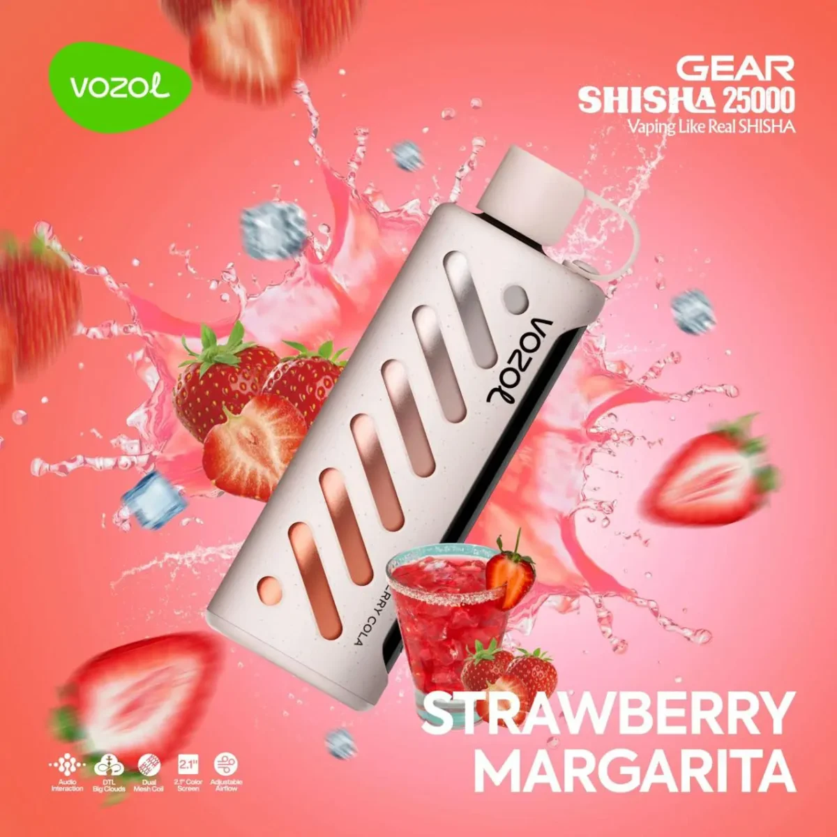 Vozol Gear 25000 Strawberry Margarita - Görsel 1