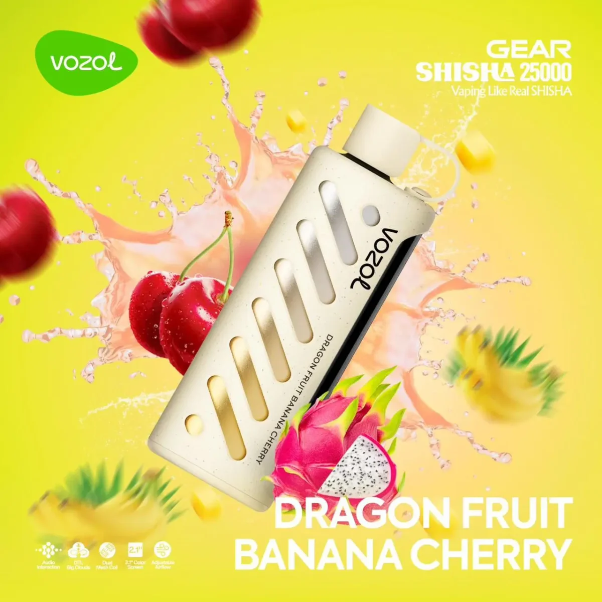 Vozol Gear 25000 Dragon Fruit Banana Cherry - Görsel 1