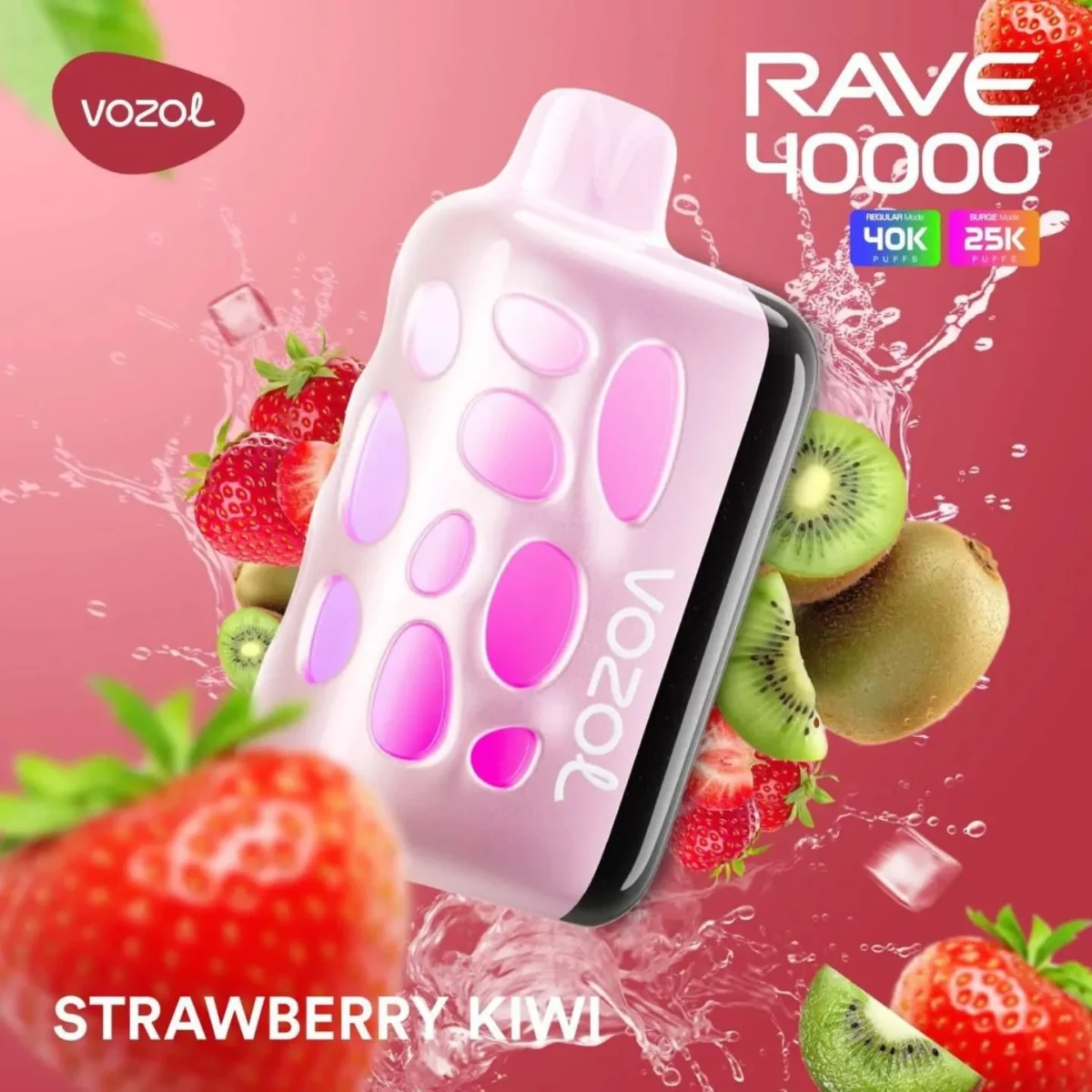 Vozol Rave 40000 Strawberry Kiwi - Görsel 1