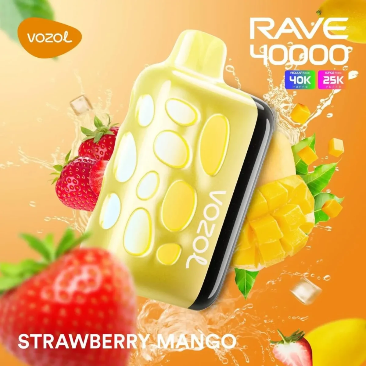 Vozol Rave 40000 Strawberry Mango - Görsel 1
