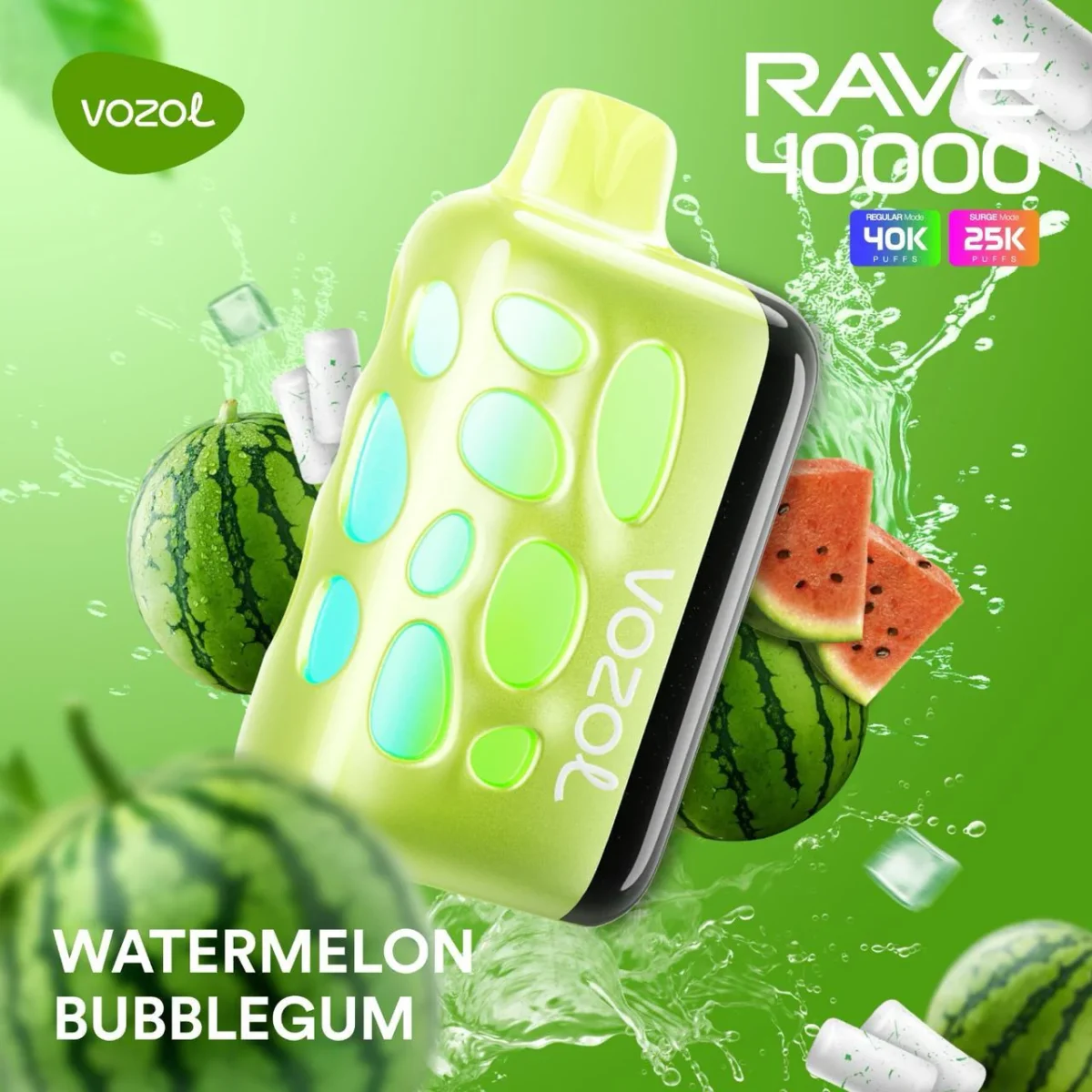 Vozol Rave 40000 Watermelon Bubblegum - Görsel 1